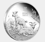 2027 Year Of The Goat Silver Proof Three-coin Set