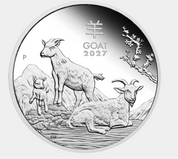 2027 Year Of The Goat Silver Proof Three-coin Set
