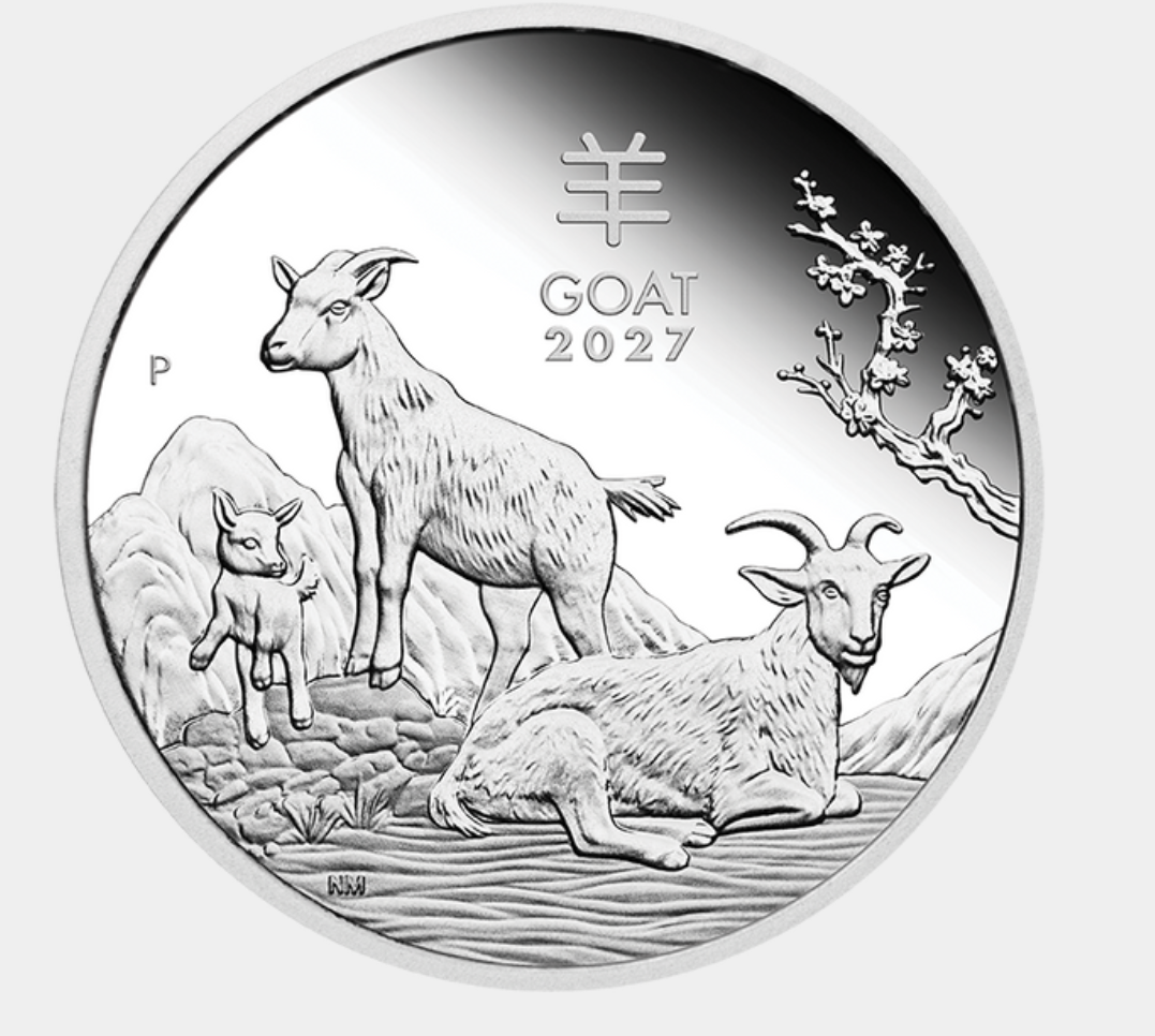 2027 Year Of The Goat Silver Proof Three-coin Set