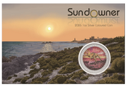 Sundowner Red Kangaroo 2026 1oz Silver Coloured Coin In Card