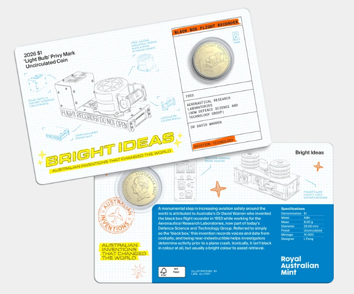 Bright Ideas 2026 $1 And $2 Privy Mark Seven-coin