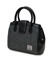 Islander Mini Tiree Tote Black Grey Herringbone