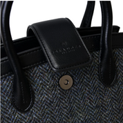 Islander Mini Tiree Tote Black Grey Herringbone