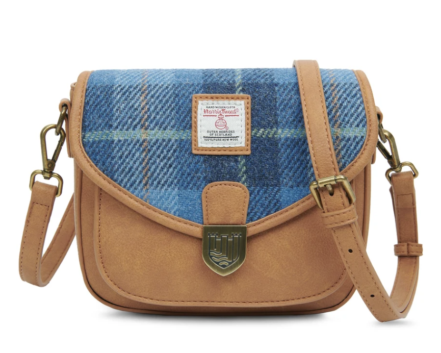 Islander Mini Saddle Bag Blue Tartan