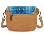 Islander Mini Saddle Bag Pink Blue Tartan