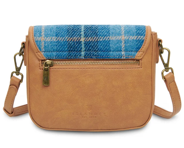 Islander Mini Saddle Bag Pink Blue Tartan