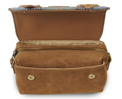 Islander Skye Bag Chestnut Blue Tartan