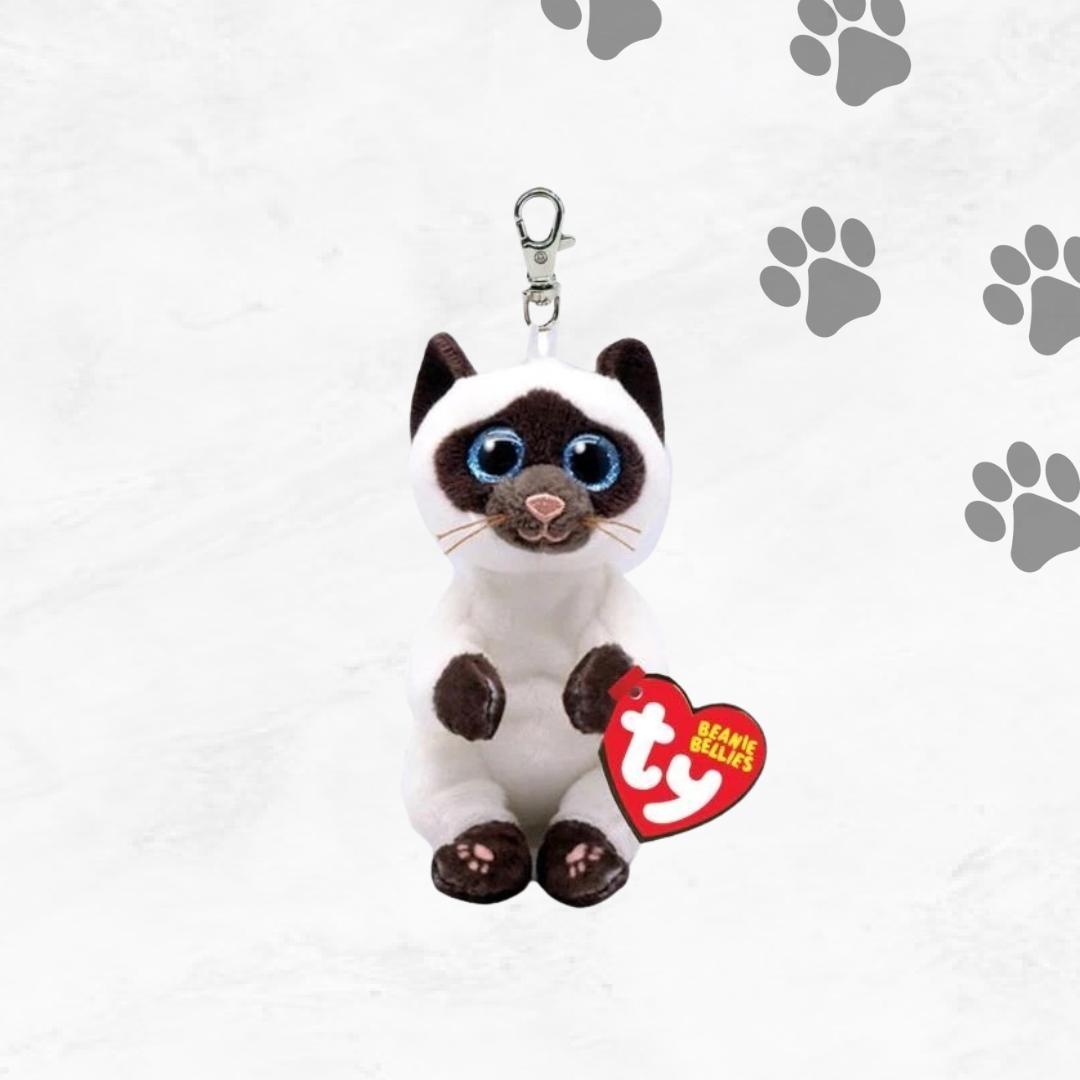 Ty Beanie Bellies Clip Ons: Miso The Siamese Cat
